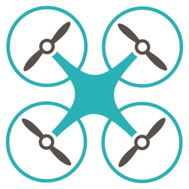 Nanocopter düz simgesi