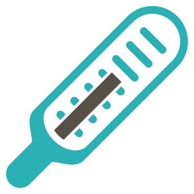 termometre düz simgesi