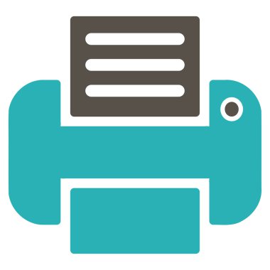 Yazdırma düz simgesi