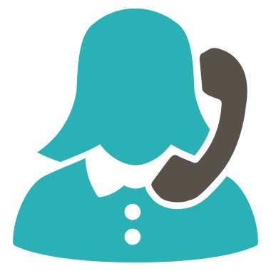 Resepsiyonist düz simgesi