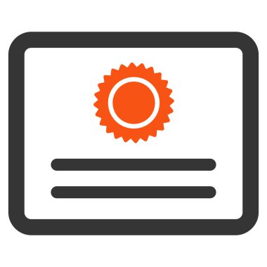 Diploma düz simgesi