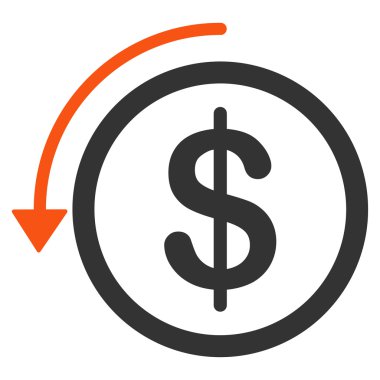 Geri ödeme düz simgesi