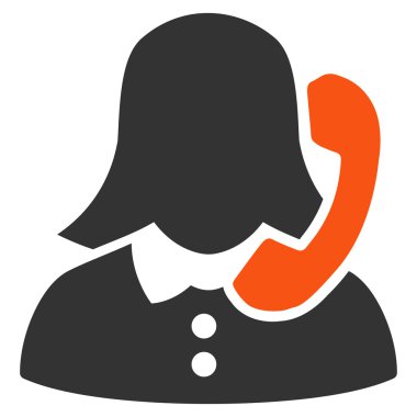 Resepsiyonist düz simgesi