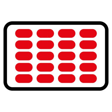 Blister düz simgesi