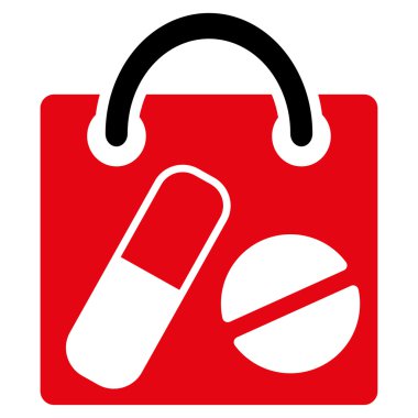 Uyuşturucu alışveriş çantası simgesini