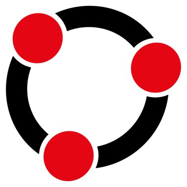 İşbirliği düz simgesi