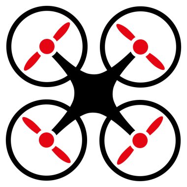 Quadcopter düz simgesi