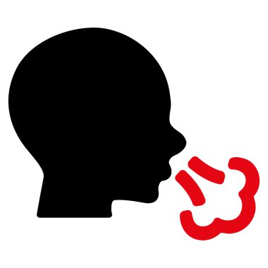 Hapşırma düz simgesi