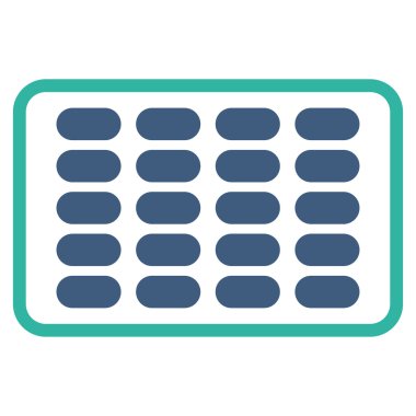 Blister düz simgesi