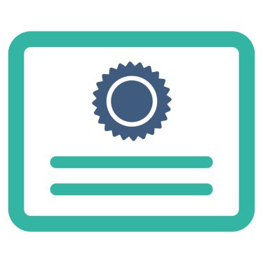 Diploma düz simgesi