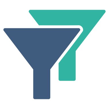 Filtreler düz simgesi