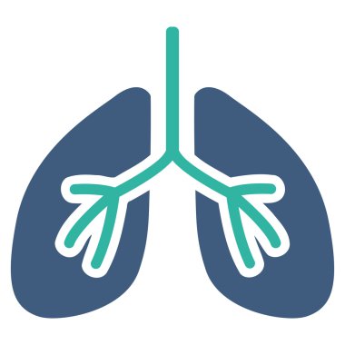 Akciğerler düz simgesi