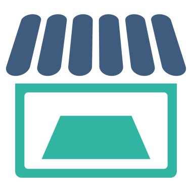 Dükkanı düz simgesi