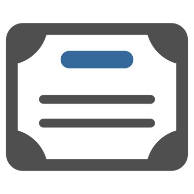 Sertifika Düz Simgesi