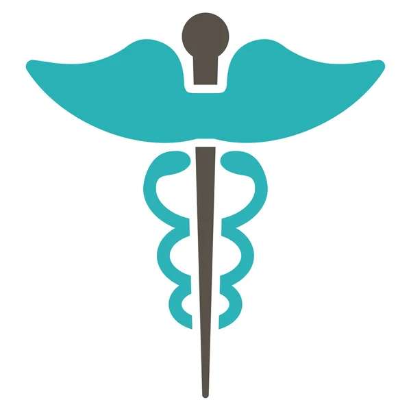 Caduceus Flat Icon — Stock Photo, Image