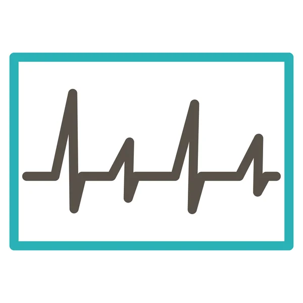 Ícone plano cardiograma — Fotografia de Stock