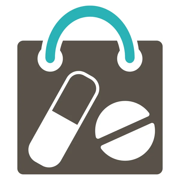 Ikona torba na zakupy leków — Zdjęcie stockowe