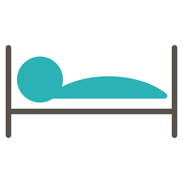 Hasta yatağı simgesi — Stok fotoğraf