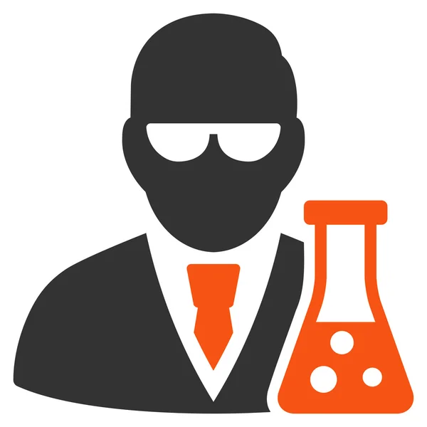 Scientist With Flask Icon — Stock Photo, Image