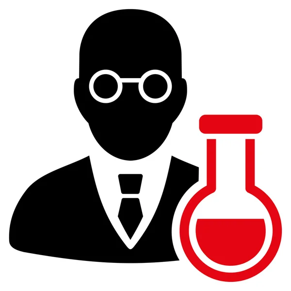 Płaskie ikona chemik — Zdjęcie stockowe