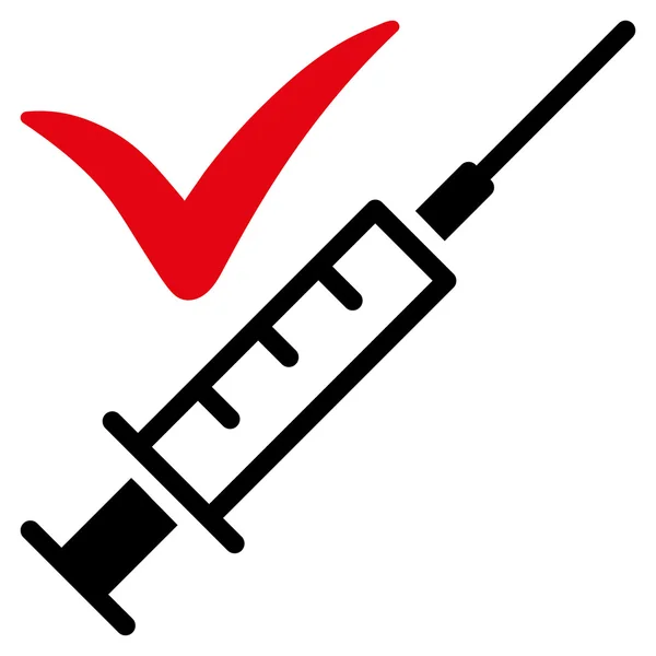 Gedaan vaccinatie pictogram — Stockfoto