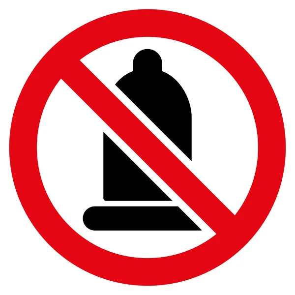 Forbidden Condom Icon — Stock Photo, Image