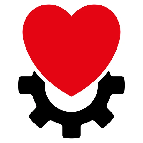 Icona del cuore meccanico — Foto Stock