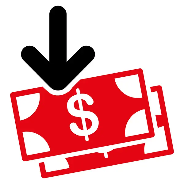 Geld inkomen pictogram — Stockfoto