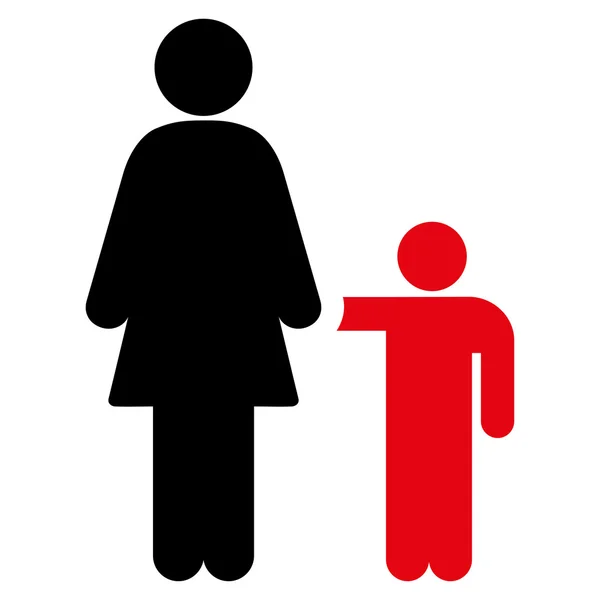 Moeder met zoon pictogram — Stockfoto