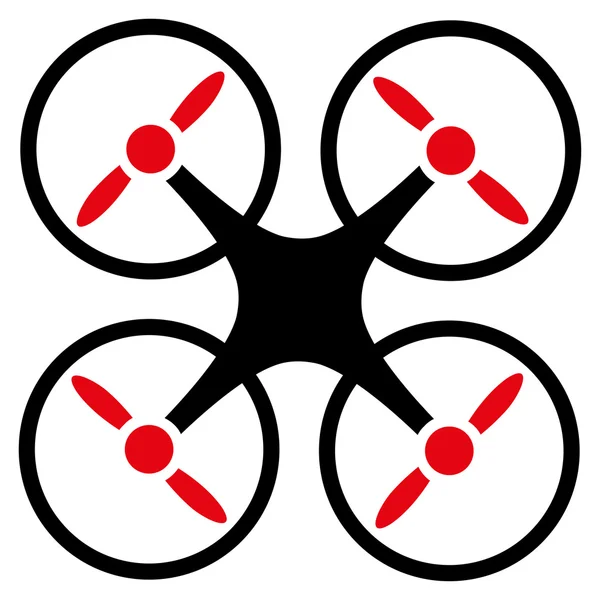 Quadcopter ploché ikony — Stock fotografie