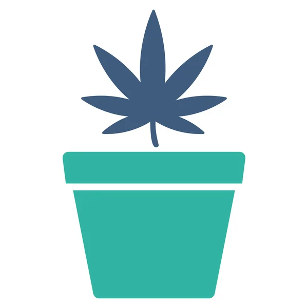 Cannabis potten ikonen — Stockfoto