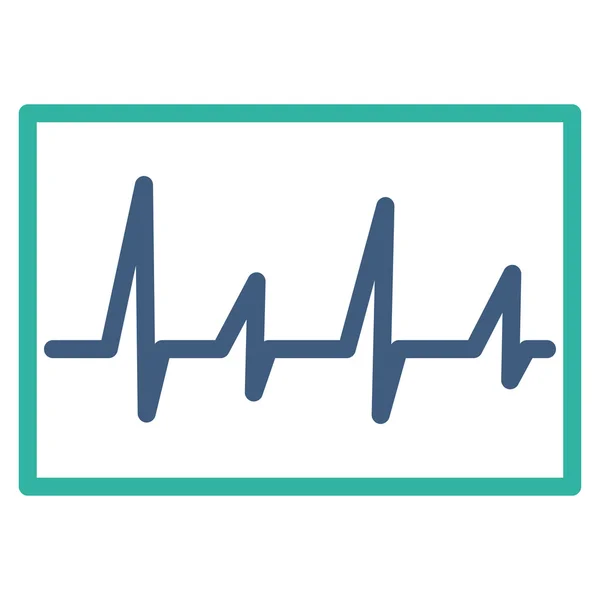 Cardiogram Flat Icon — Stock Photo, Image