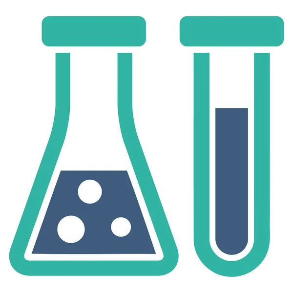Chemie platte pictogram — Stockfoto