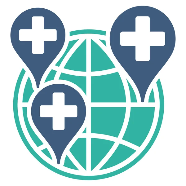 Global Clinic Company Icon — Stock Photo, Image