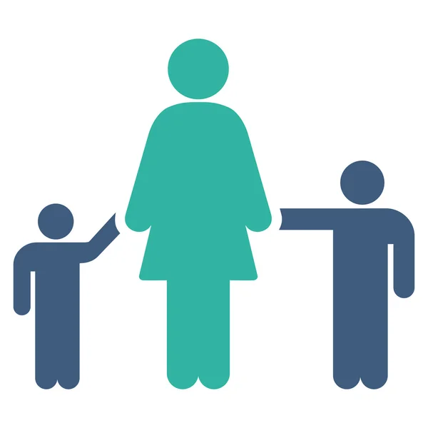 Moeder en kinderen pictogram — Stockfoto