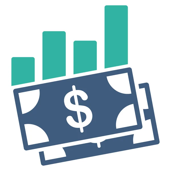 Försäljning diagram ikon — Stockfoto