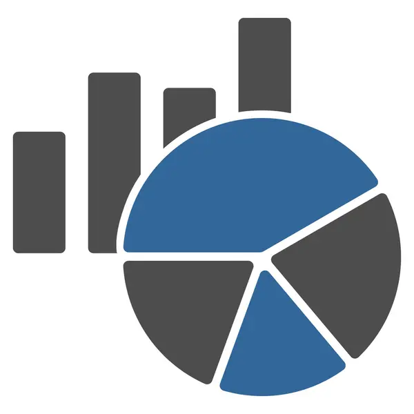 Wykresy płaskie ikona — Zdjęcie stockowe