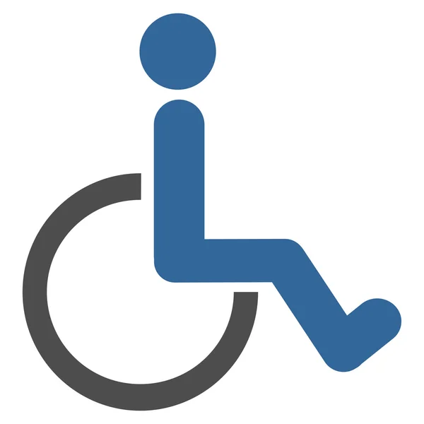 Handikappad person ikonen — Stockfoto