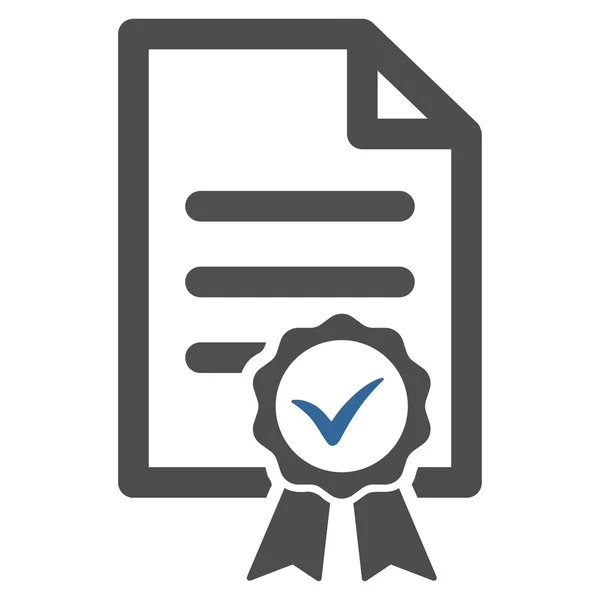 Düz simgesi sertifikalı — Stok fotoğraf