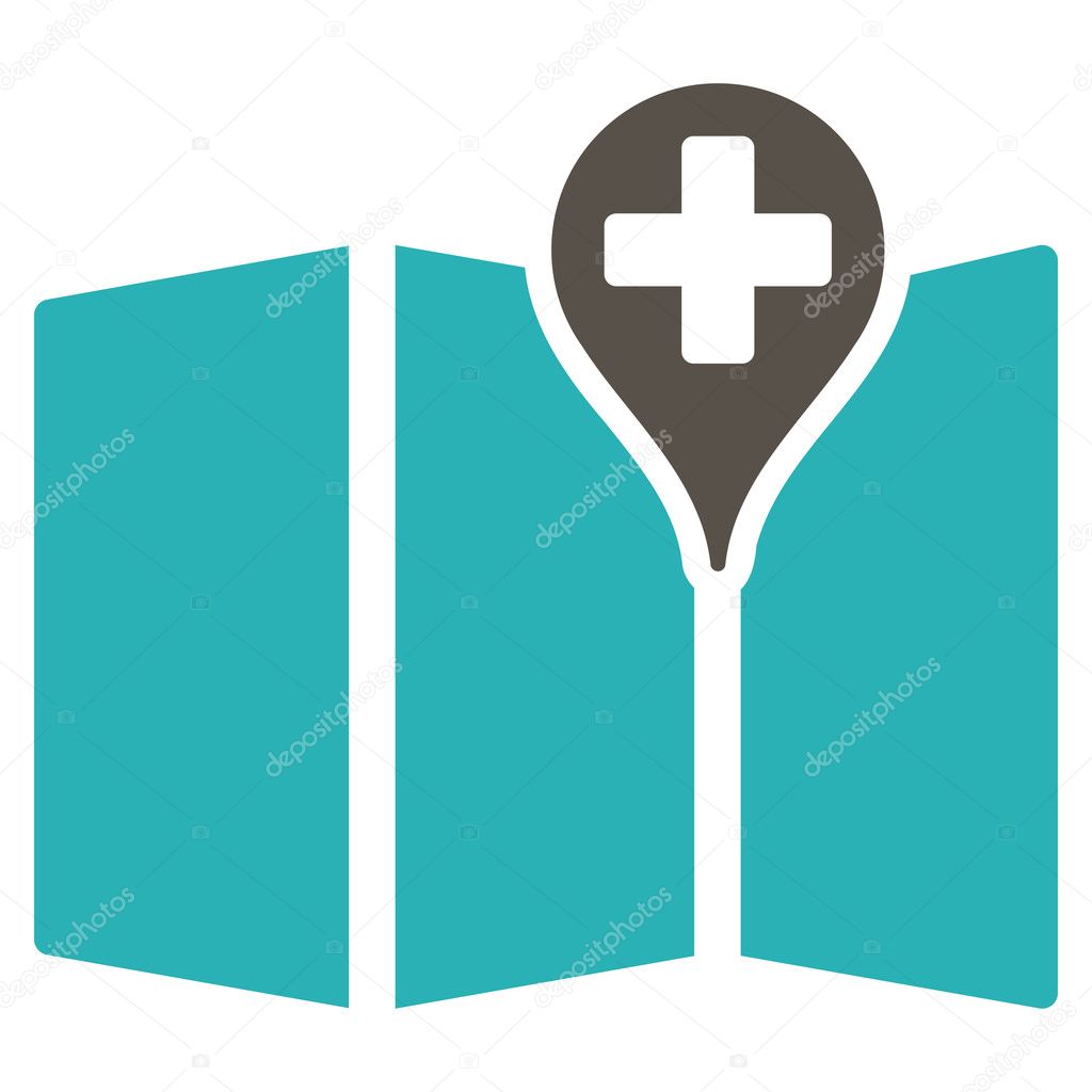 Medical Map Icon