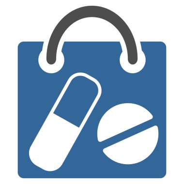 Uyuşturucu alışveriş çantası simgesini