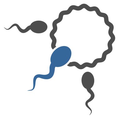 Fertilizasyon düz simgesi