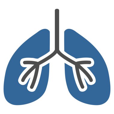 Akciğerler düz simgesi