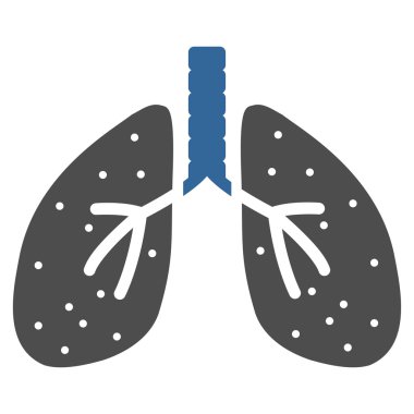 Akciğerler düz simgesi