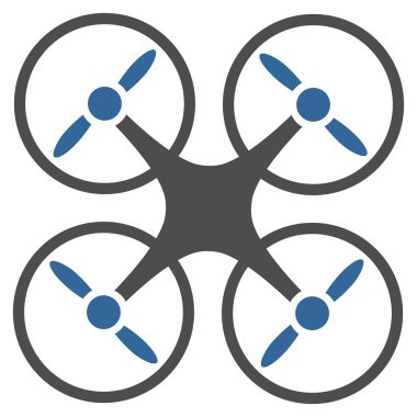 Quadcopter düz simgesi