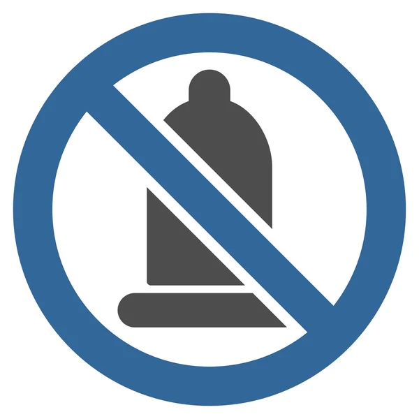 Condom zabronionego ikona — Zdjęcie stockowe