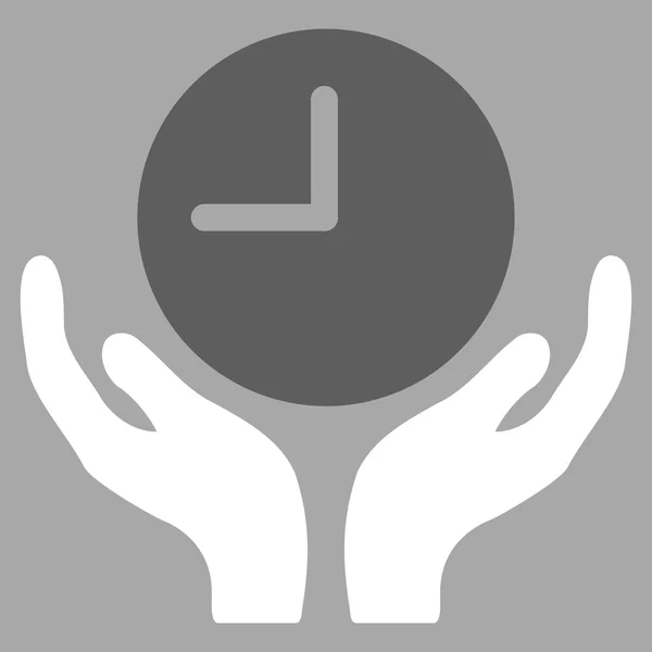 Reloj Icono Cuidado — Vector de stock