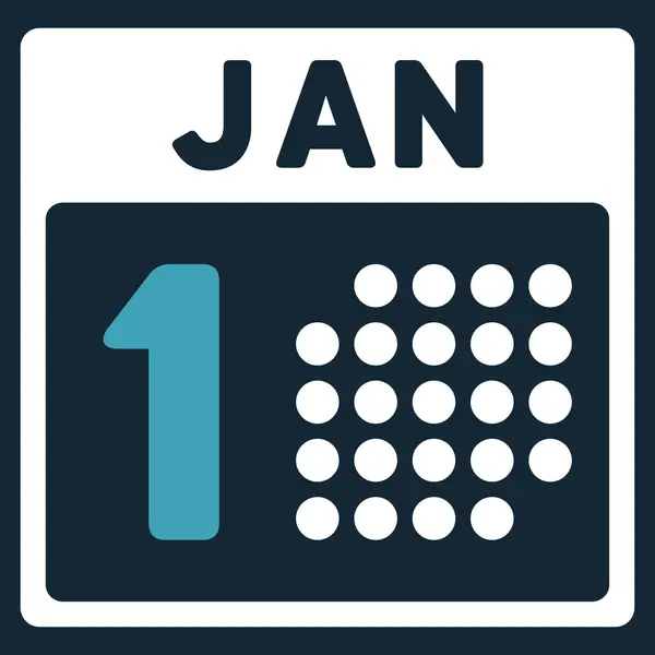 Перше січня значок — стоковий вектор
