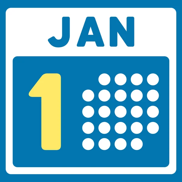 January First Icon — Stock Vector