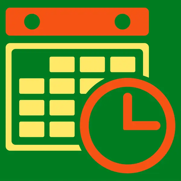 Horario Icono plano — Vector de stock